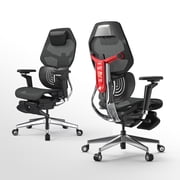 Ergonomic Office Chair,Computer Desk Gaming Chair with 6D Armrest Height Adjustable,136° Tilt for Office and Gaming
