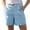Light Blue, variant on Womens Chino Shorts - Casual Summer High Waist Straight Leg Office Work Shorts with Pockets Coffee 3Xl