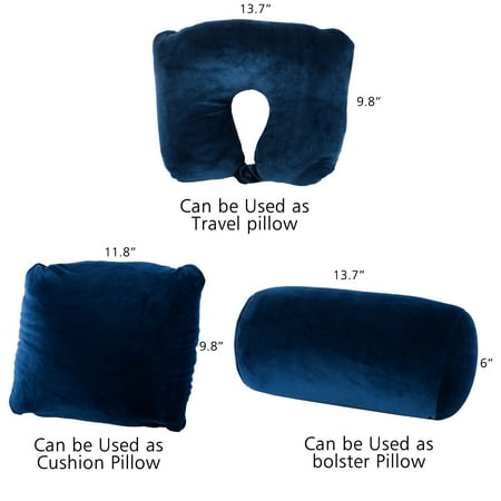 JML Multifunction 3 in 1 Micro bead travel pillow cushion neck support car