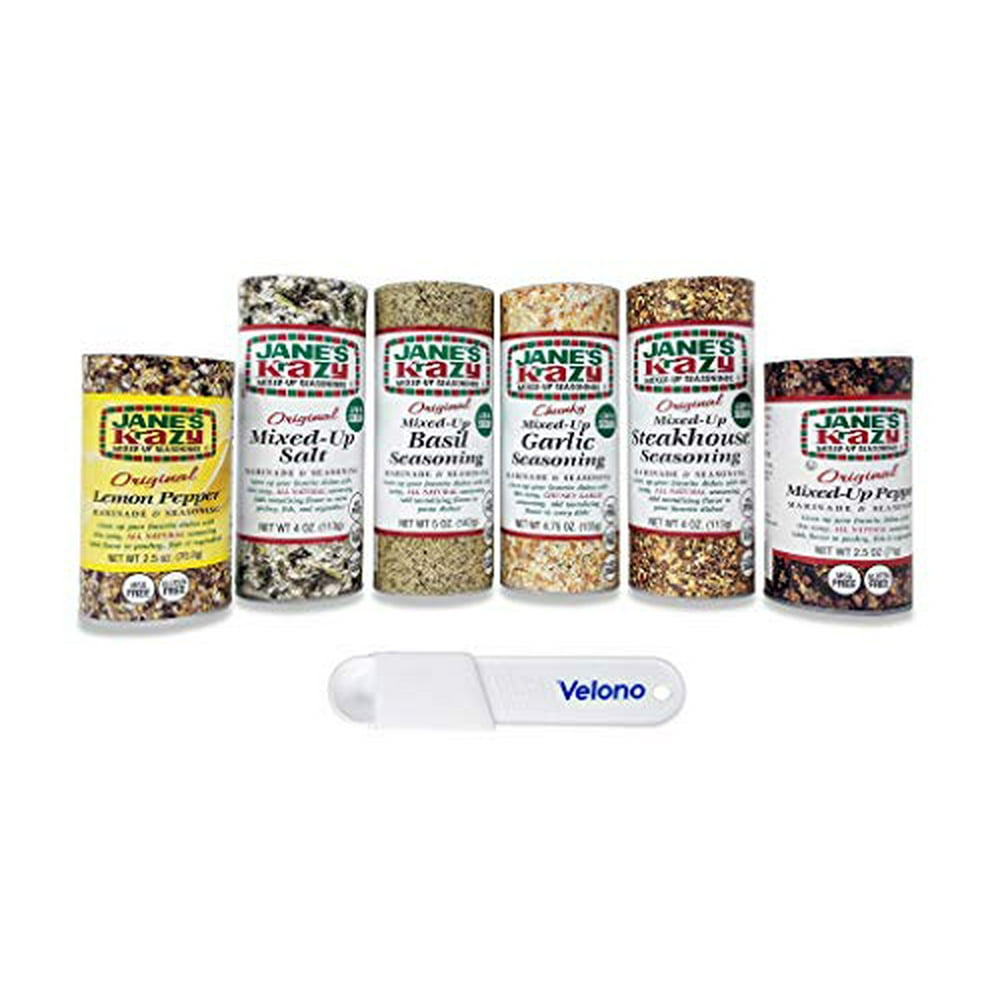 Jane's Krazy MixedUp Seasonings 7Piece Bundle, 6x Jane's Seasonings
