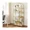 Camel Brown + Ink Black, variant on Buffet Cabinet, Sideboard with Open Compartment, Sliding Barn Door, 11.8"D x 27.6"W x 31.5"H