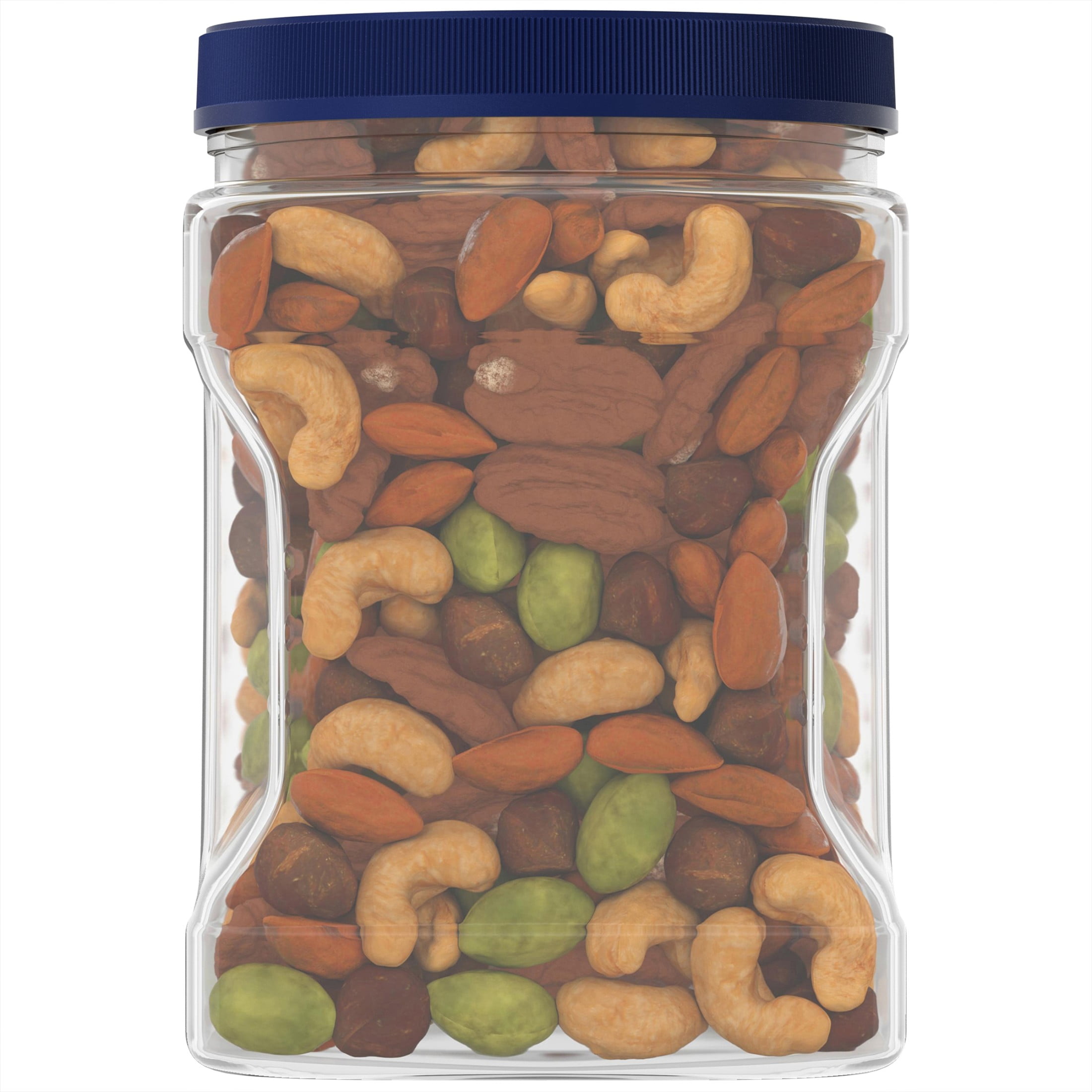 PLANTERS Deluxe Salted Mixed Nuts, Party Snacks, Plant Based Protein, 34 oz Plastic Jar