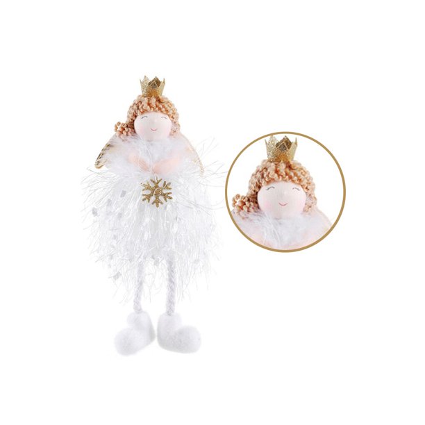 Kearding Colgante de Navidad, muñeco colgante, juguete para niños, adorno decorativo para árbol de Navidad para Hotel en casa, blanco Kits de decoración para fiestas No.01