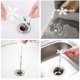 thumbnail image 4 of Paquete de 12 atrapacabellos con forma de flor para ducha, cadena para atrapar el cabello, gancho para bañera, lavabo, protector de desagües, tapón para el cabello para baño y cocina., 4 of 5