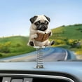 thumbnail image 5 of Adorable Pug Acrylic Car Spring Decors,Pug Car Dashboard Decors,Funny Cute Pug Cars Dashboard Decor Accessories with Spring for Desk Gifts,2D Cartoon for Cars Interior Accessory, 5 of 9