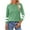 Green, variant on Admvng Tops for Women Trendy New Solid Color Round Neck 3/4 Sleeve Casual Tops T-shirt S-2XL