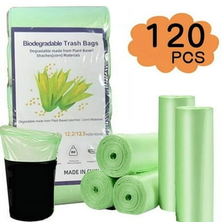 OKKEAI 120 Counts Garbage Bags 3 Gallon/10 Liter- Smal Trash Bags for  Bathroom Wastebasket Liners Kitchen,Office,Light Green Fit 10L 2,3,4Gal