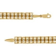 thumbnail image 4 of 10K Yellow Gold Plated .925 Sterling Silver Rose Cut Diamond Double-Link 7" Inch Tennis Bracelet (I-J Color, I3 Clarity) - Choice of Carat Weight and Metal Color, 4 of 7