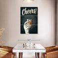 thumbnail image 3 of Elephant Stock Vintage Cheers Sign Wall Art - Vertical Multi Panel Canvas - Dining Room Wall Decor - Inspirational And Typography Multi Panel - Gray And Orange Decor - 28" x 45", 3 of 8