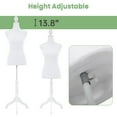 thumbnail image 6 of PayLessHere Adjustable Mannequin Torso 59-67" - White Dress Form w/Tripod Stand, 6 of 8