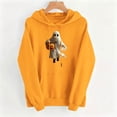 thumbnail image 5 of Ounisa Women's Halloween Print Hooded Long Sleeve Pullover Sweatshirt, Soft Cozy Top for Fall Casual Wear, 5 of 5