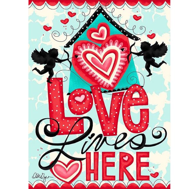 5D bricolaje día de San Valentín corazón completo taladro redondo mosaico diamante pintura mujeres regalos Tmvgtek decoración de arte en el hogar