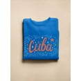 thumbnail image 3 of Cuba Flag W Sparkles Sweatshirt Men -Image by Shutterstock, Male 4X-Large, 3 of 4