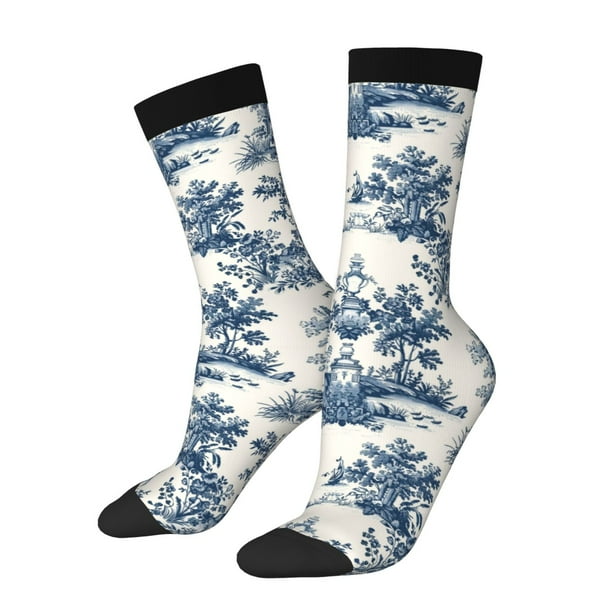 Balery Vintage Floral 1 Calcetas Largas con Estampado para Hombre y Mujer – Suaves y Transpirables, Talla Única (US 5-11)