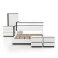 thumbnail image 2 of FOA Misti 5pc White Wood Storage Bed Set - Cal King+2 Nightstands+Dresser+Mirror, 2 of 15