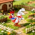 thumbnail image 4 of Cute Crown Chicken Ceramic Craft Ornament Simulation Animal Statue DIY Accessory Exquisite Desktop Garden Decor Figurine, 4 of 4