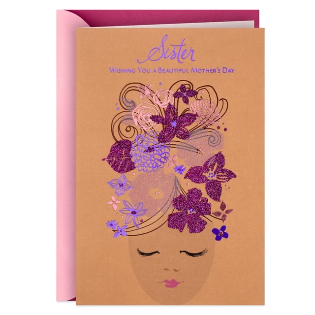 Tarjeta Hallmark Mahogany para el Día de la Madre para hermana 15 x 21 cm
