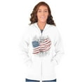 thumbnail image 3 of United States Flag Patriotic American Zip Up Hoodie Men's Women's Brisco Brands X, 3 of 6
