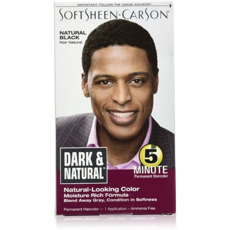 6 Pack - Dark and Natural Men's 5 Minute Hair Color 3, Jet BLack, 1