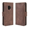 thumbnail image 1 of Case for Samsung Galaxy S9 Cover Adjustable Detachable Card Holder Magnetic closure Leather Wallet Case - Brown, 1 of 5