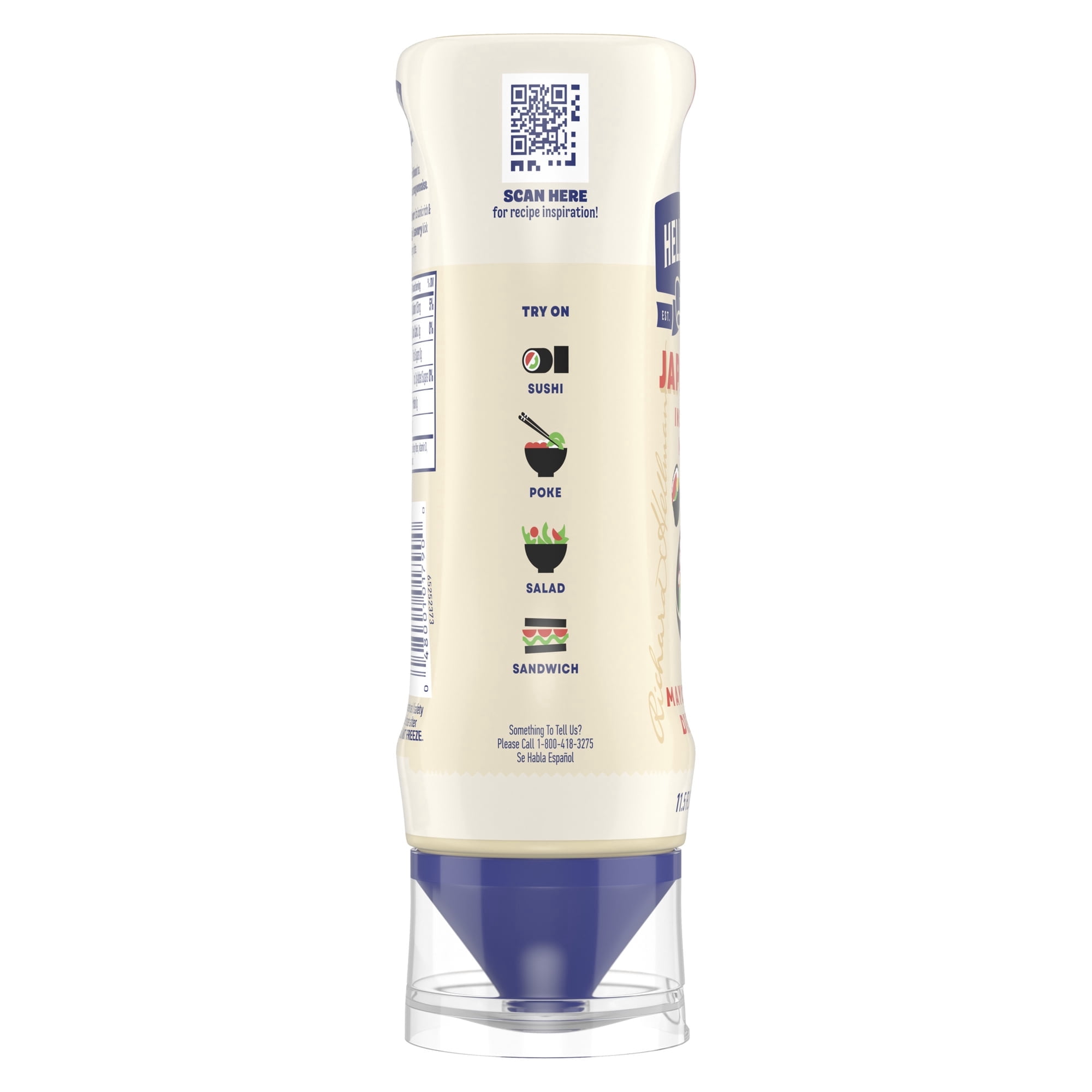 4 pack Hellmann's Japanese-Inspired Tangy & Savory Mayonnaise Dressing for Sushi, Poke Bowls & More, Japanese Style Mayo with a Boost of Umami, 11.5 fl oz squeeze bottle