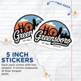 thumbnail image 4 of (2 Pack) Greensboro Stickers - North Carolina Stickers - Gate City Decals - 5" On Longest Side - Sticks to Smooth Flat Surfaces - Made in USA - BMCS17917, 4 of 7