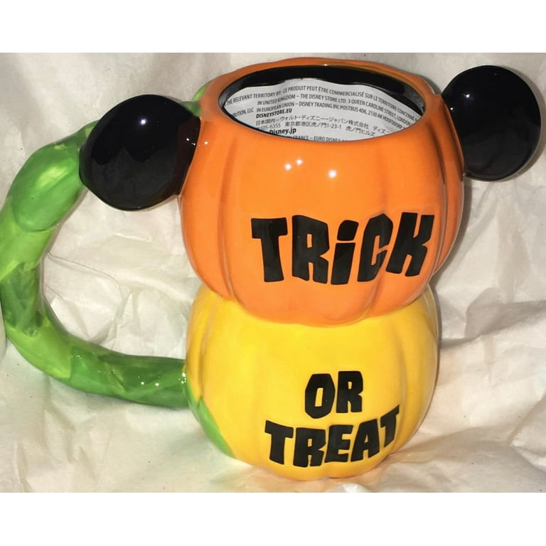 🎃 Disney Mickey Mouse Halloween Ghost Mug Coffee Cup Stirrer NEW