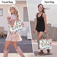 thumbnail image 6 of Large Capacity Tote Bag,Pioneer Flower Floral Print Pattern Handbag Fashion Luxury Tote Bag,15.7"x13"x 5.1" Inches,Laptop Compatible, 6 of 6