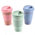 thumbnail image 2 of Raindrops Wheat Straw Reusable Cups Assorted Color for Daily Use 3Pcs, 2 of 6