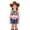 00#-Pink280, variant on Kiijoy Cowgirl Outfits for Girls Cow Print Ruffle Tank Top Bow Denim Shorts Clothes Set