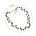 thumbnail image 6 of Guodhu Black White Crystal Choker Necklace- Fashion Simple Jewelry with Pearl and Crystal for Women, 6 of 9