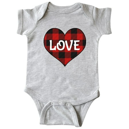 

Inktastic Valentine Buffalo Plaid Love Gift Baby Boy or Baby Girl Bodysuit
