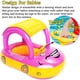 thumbnail image 3 of Flotador inflable para piscina con dosel para bebé, con forma de coche, para bebés, barco flotante con parasol, asiento de seguridad para niños pequeños, anillo de natación, piscina, flotadores de primavera, verano, playa, juegos al aire libre (rosa) Sailing Electrónica, 3 of 6
