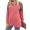 Red, variant on Women Colorblock Side Split Round Neck Raglan Long Sleeve Shirt