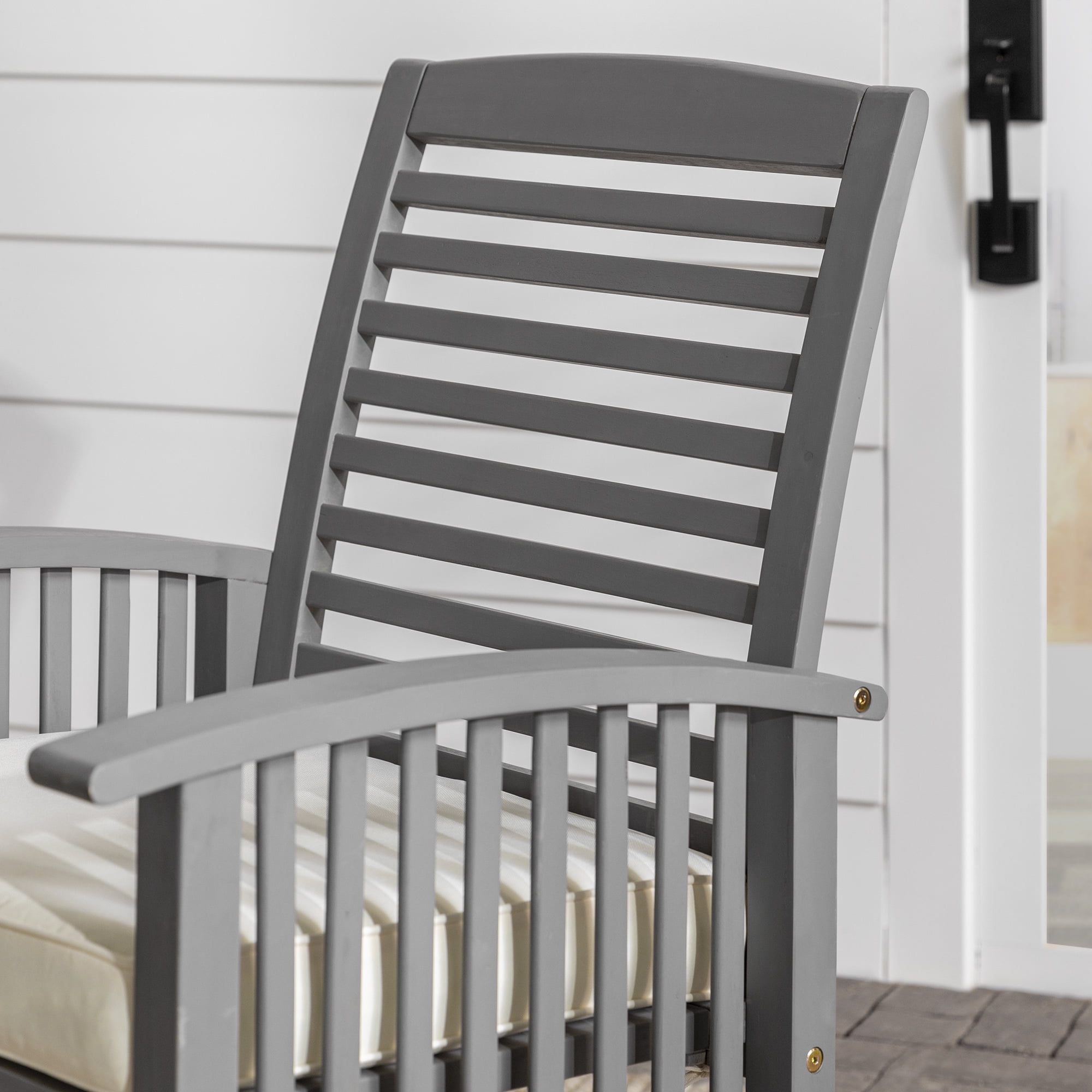 Manor Park Outdoor Dining Chair - Acacia Wood - Set of 2 - with Cushion - Grey