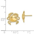 thumbnail image 3 of FB Jewels 14K Yellow Gold Crab Post Earrings 2D and High Polish, 3 of 3