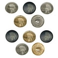thumbnail image 1 of Ancient Greek Roman Spartan Helmet Set of 10 Metal 0.6" (15mm) Sewing Shank Round Buttons - Gold Color, 1 of 5