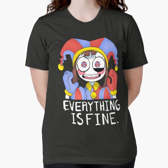 Pomni Everything Is Fine Digital Circus Parody Comic Style Unisex T-Shirt, up to size 5XL