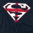 thumbnail image 2 of Superman English Shield Women's T Shirt, Navy, Small, 2 of 6