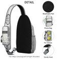 thumbnail image 3 of Tribal Style Sling Backpack, Pastoral Pattern Crossbody Daypack with Wood Grain Design, Lightweight Travel Bag, 3 of 3