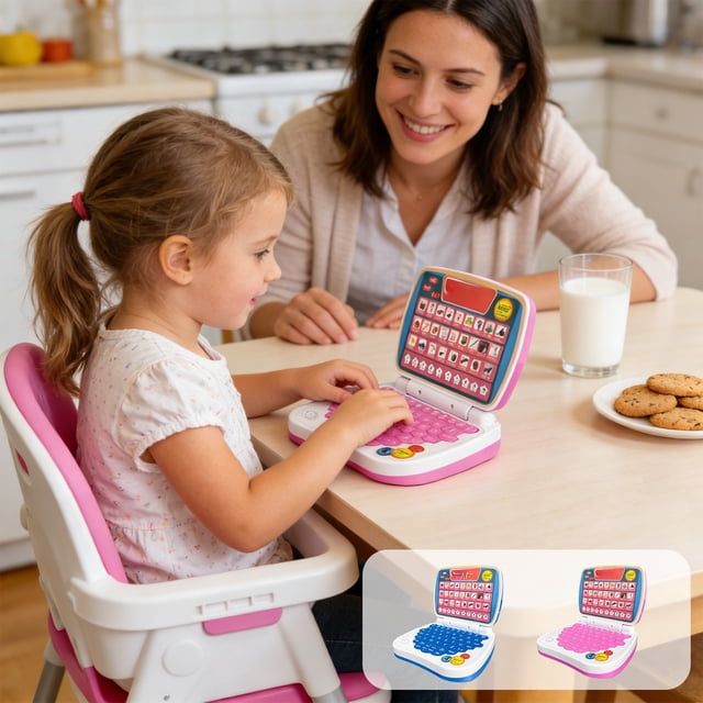 Lekihaqq Interactive Early Education Notebook With Letters, Words, Numbers, Music & Quiz Games