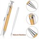 thumbnail image 4 of 12 Pieces Bamboo Retractable Ballpoint Pen Black Ink 1 mm Office Pens, 4 of 5