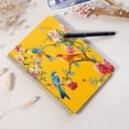 thumbnail image 4 of Spiral Notebook,Double-Wire Spiral College Lined Journal Notebook for Study and Notes,100 Pages,5.71x 8.26 in - Colorful Birds on Branches with Pink Peonies, 4 of 7