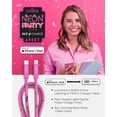 thumbnail image 3 of Liquipel Powertek USB C Lightning iPhone Charger Cable [MFI Certified], 6ft Fast Charging, Neon Party, 3 of 8