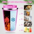 thumbnail image 3 of JOUALY Travel coffee mug 13 floz Insulated Coffee cup with lid reusable Leak proof Coffee Tumbler Stainless Steel Vacuum Gradient Colorful Thermos cup Thermal Keeps Cold and Hot for Coffee/Tea, 3 of 7