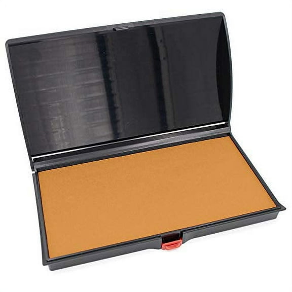 Large Premium Orange Ink Stamp Pad - 3" by 6" - Quality Felt Pad