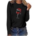 thumbnail image 1 of Puntoco - Sudadera con estampado navideño de manga larga para mujer, informal, a la moda, blusa Puntoco Puntoco-4002, 1 of 3