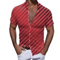 thumbnail image 1 of BOBOGOJP Mens Shirts Button Down Plain Shirts Short-Sleeve Work Shirt Regular Fit Solid Tops,Red XXL, 1 of 4