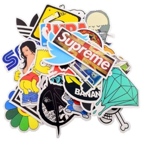 Cool Graffity New 100 Cool Random Automobile Graffiti Sticker Bomb Laptop Waterproof Motorcycle Stickers ()