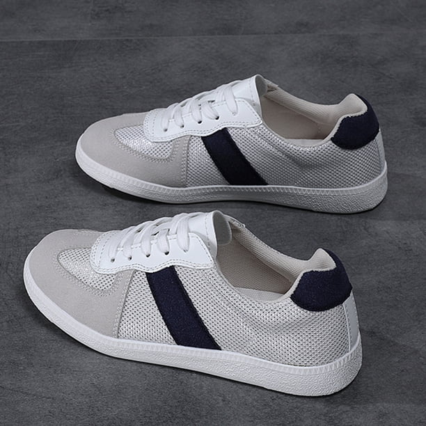 Zapatillas para caminar zapatillas de tenis para mujeres malla transpirable (37) negra